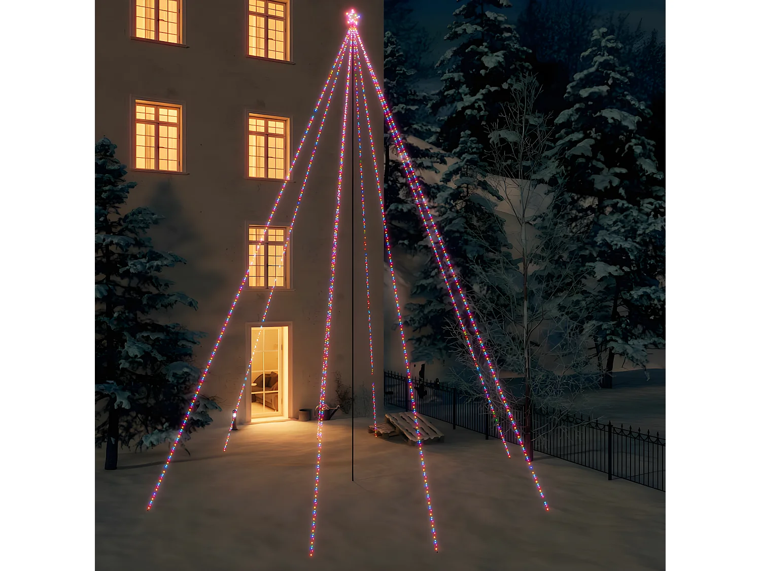 Lumières d'arbre de No?l Int/Extérieur 1300 LED colorées 8 m