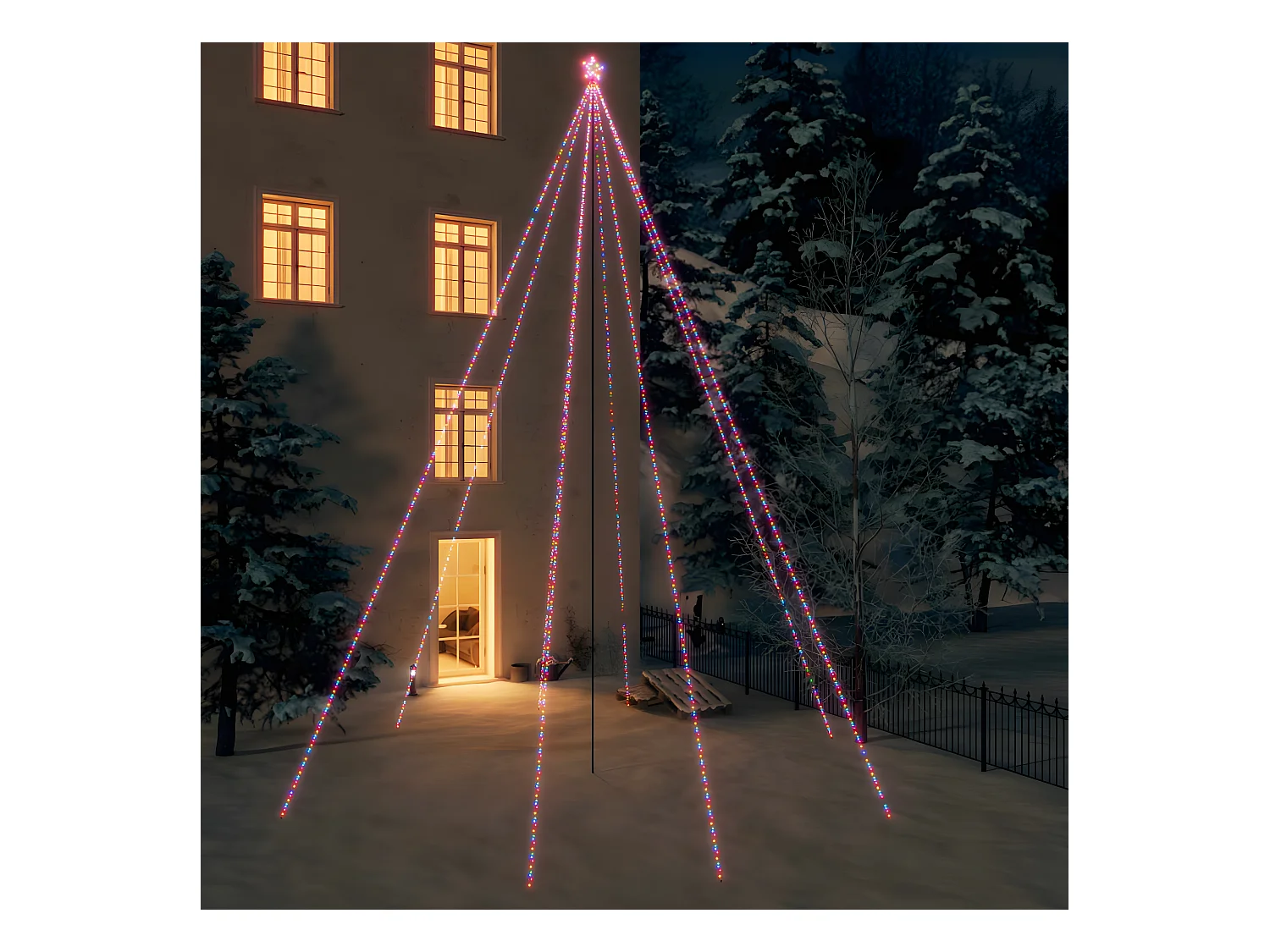 Lumières d'arbre de No?l Int/Extérieur 1300 LED colorées 8 m