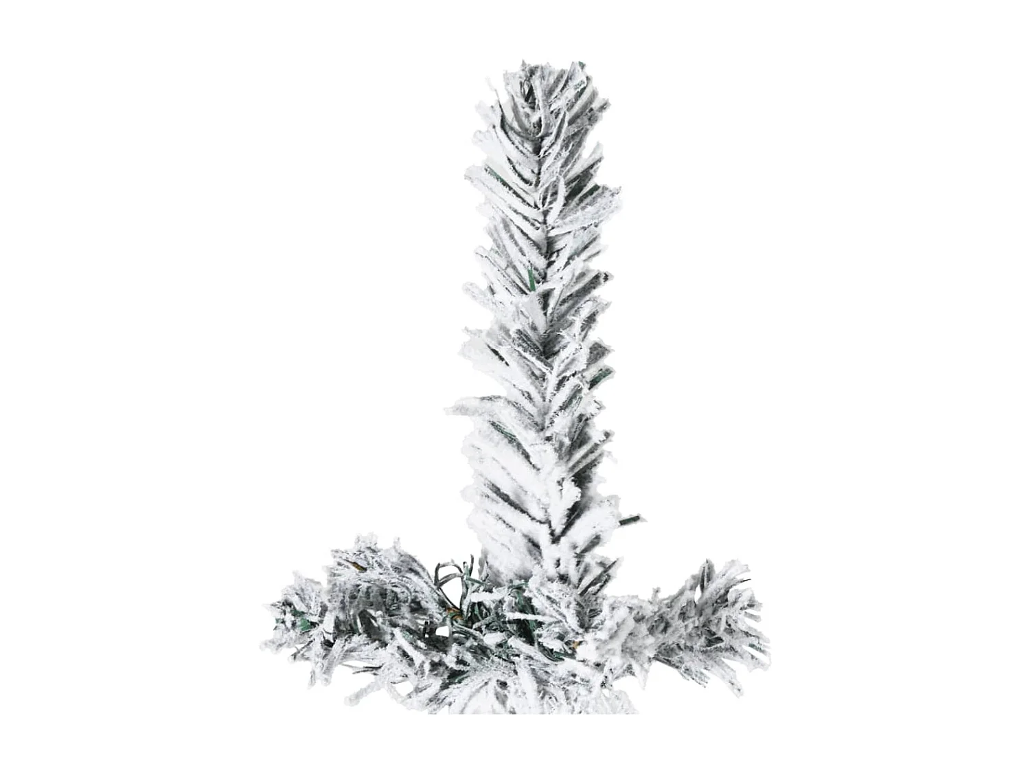 Demi sapin de No?l artificiel mince avec neige floquée 180 cm