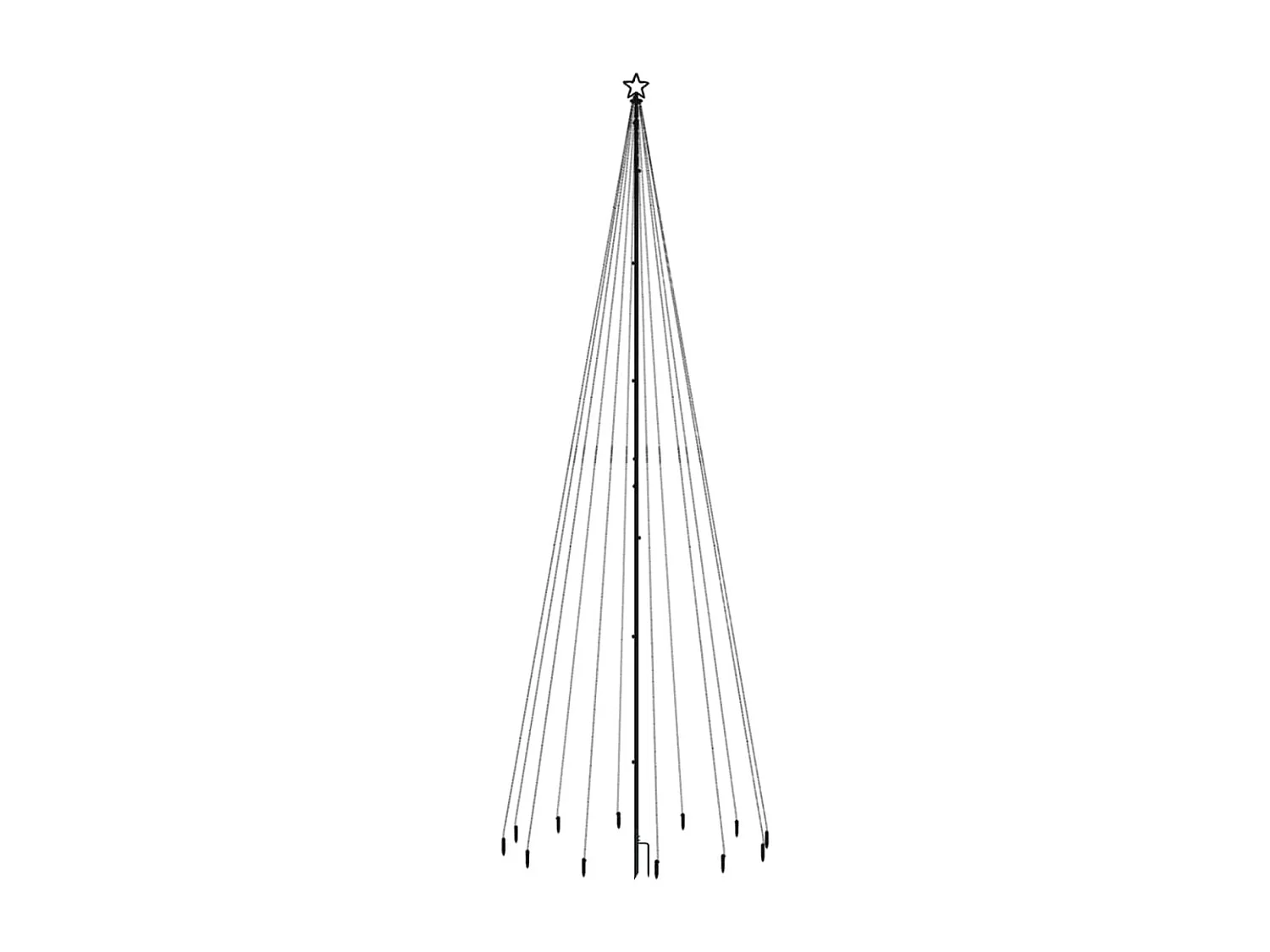 Árvore de Natal com estaca 732 LEDs azuis 500 cm