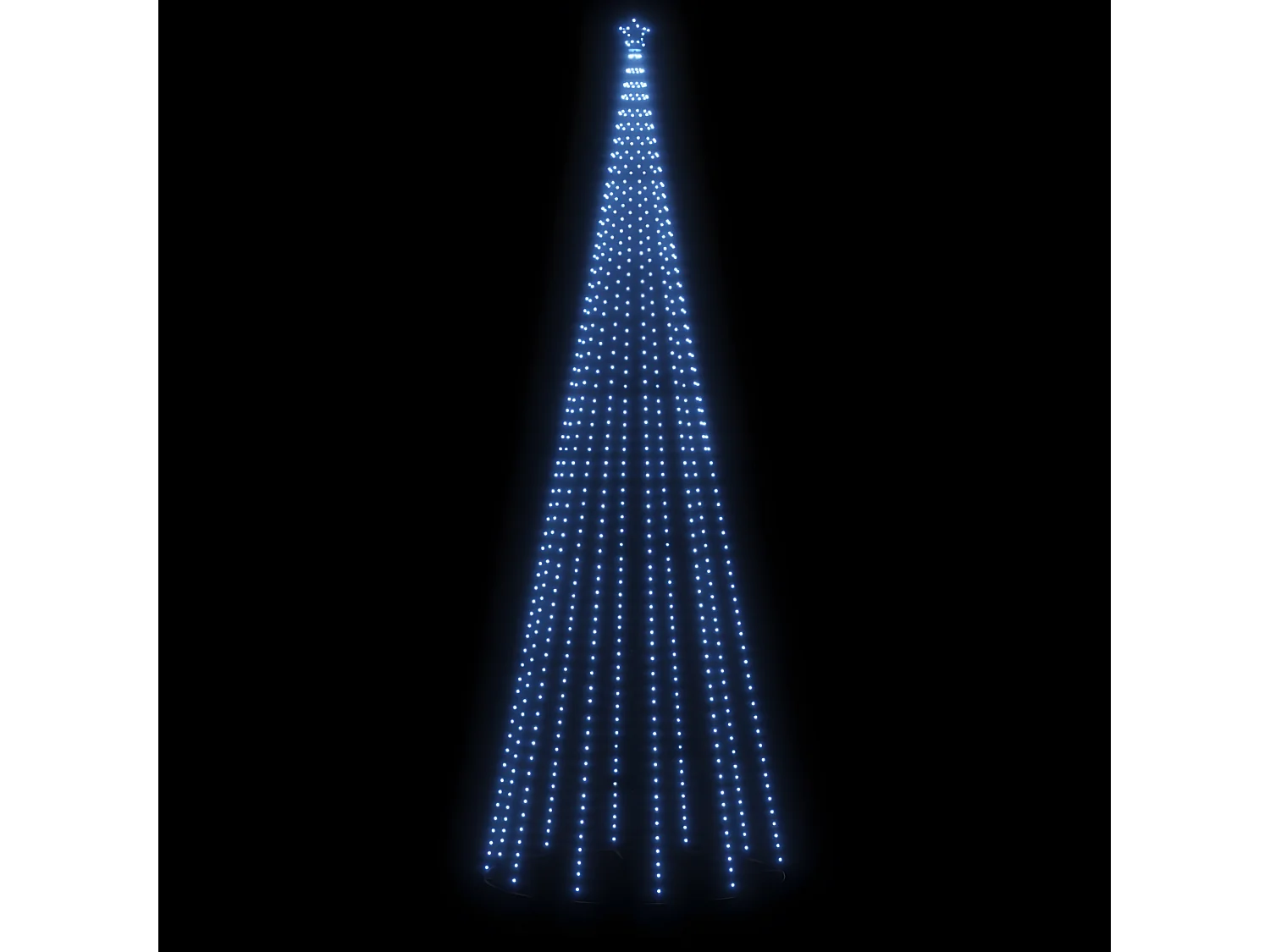 Árvore de Natal com estaca 732 LEDs azuis 500 cm