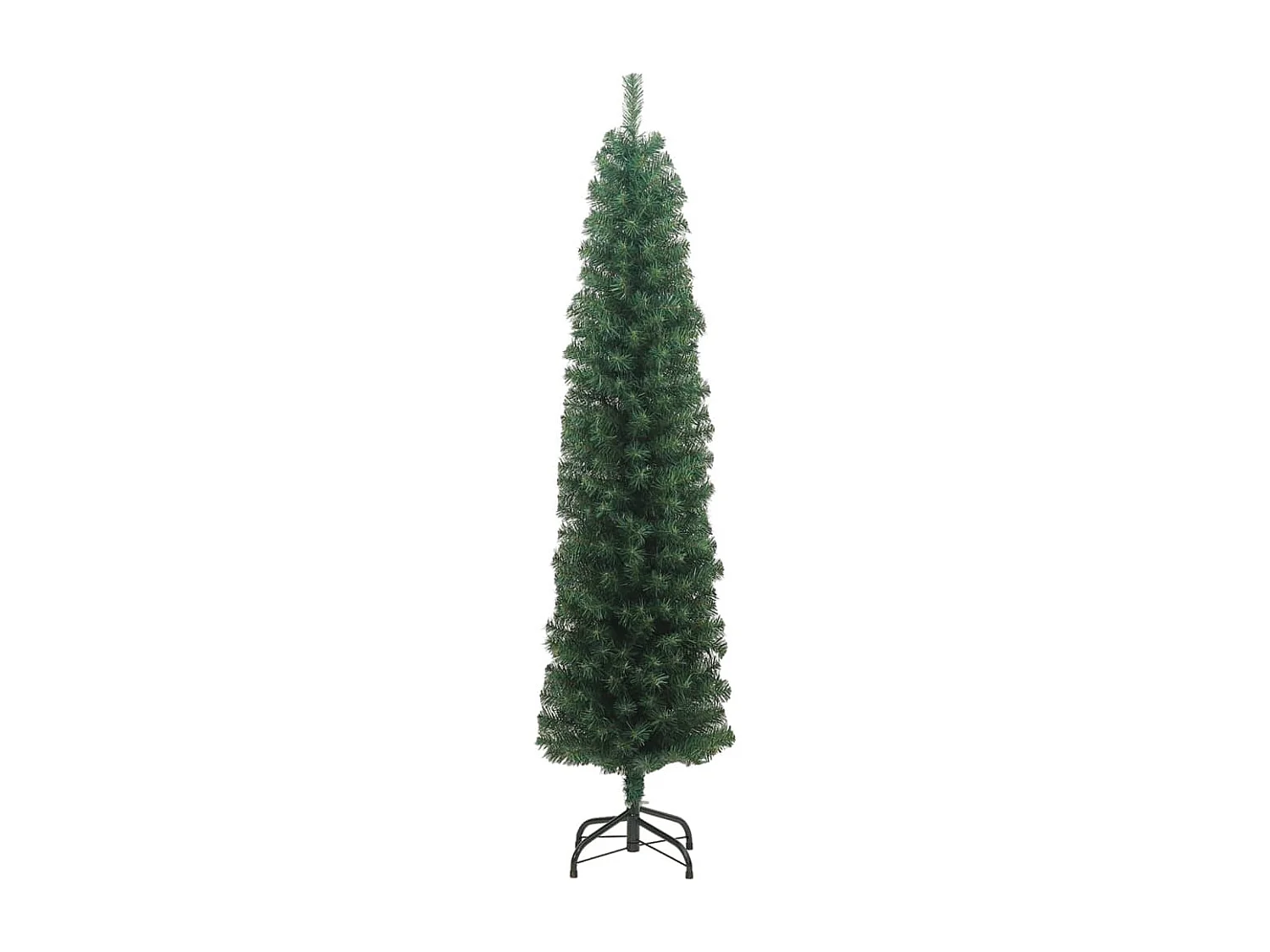 Sapin de No?l artificiel mince avec support vert 180 cm PVC