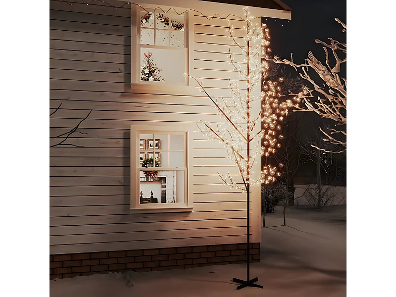 Arbre à LED fleur de cerisier 672 LED Blanc chaud 400 cm