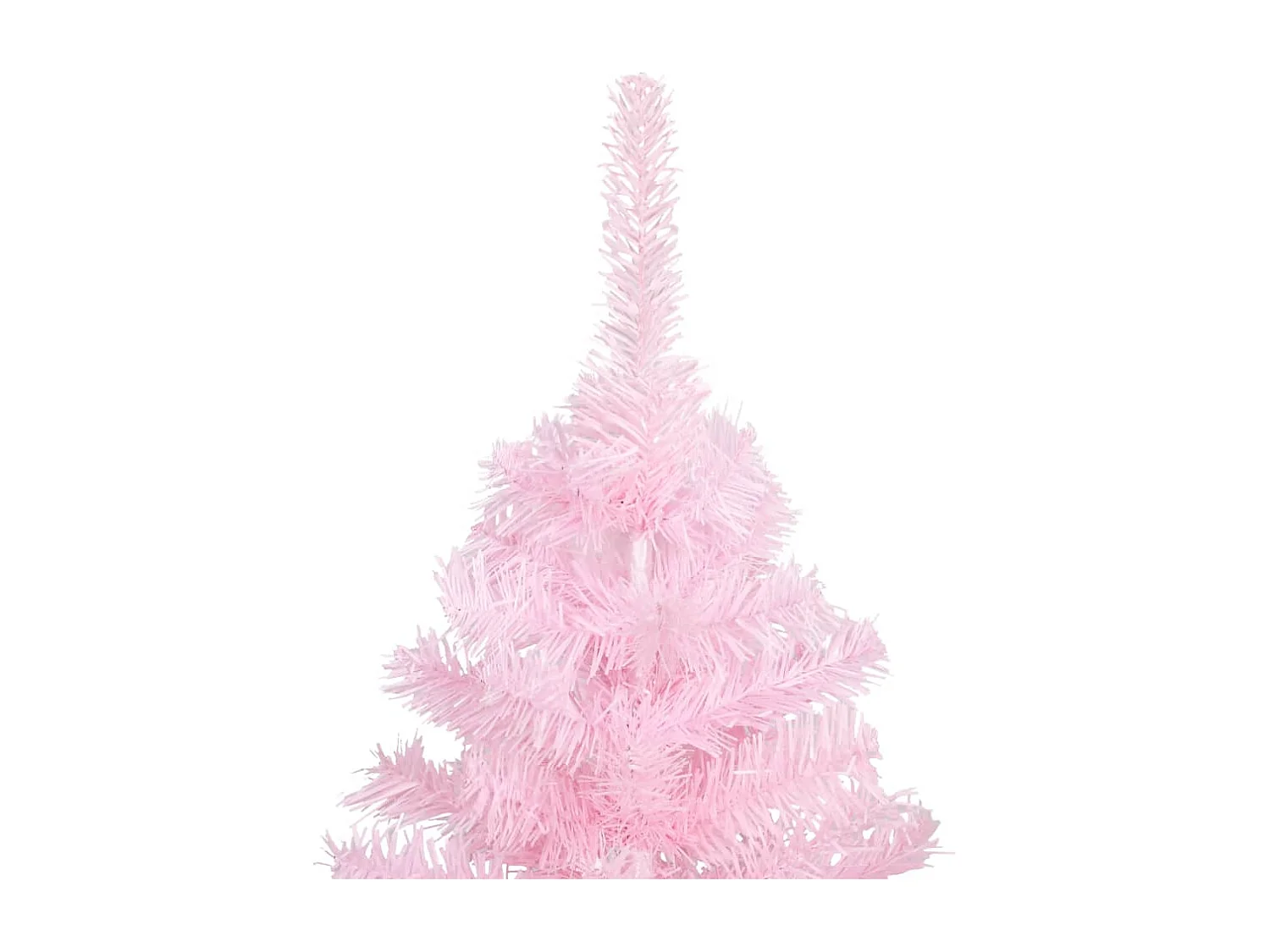 Árvore de Natal artificial pré-iluminada e bolas rosa 210 cm PVC