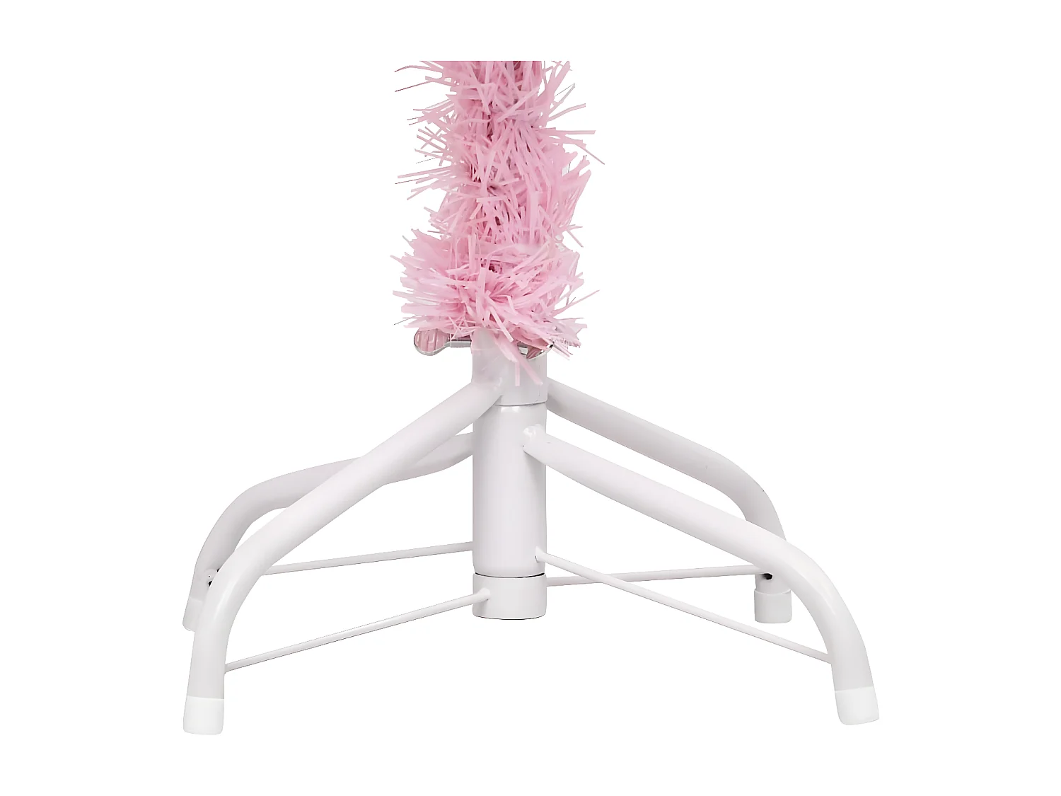 Árvore de Natal artificial pré-iluminada e bolas rosa 210 cm PVC