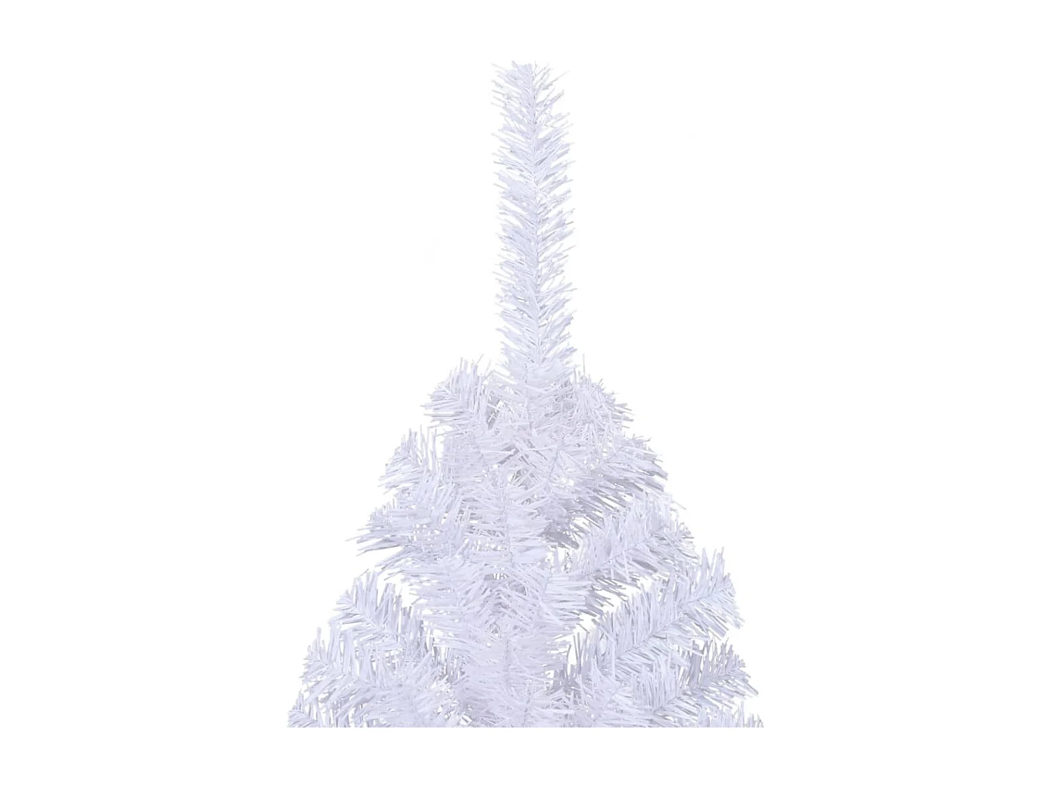 Meia árvore de Natal artificial com suporte branco 240 cm PVC