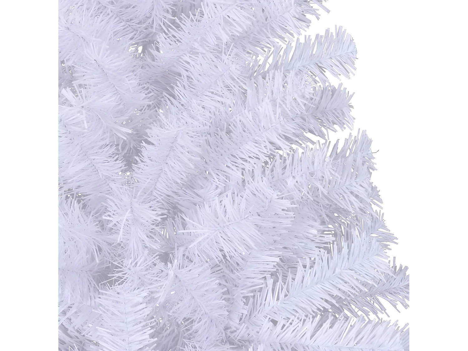 Mezzo albero di Natale artificiale con supporto bianco 240 cm in PVC