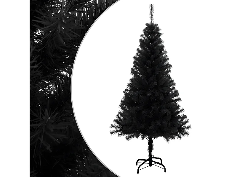 Albero di Natale artificiale con supporto nero 150 cm PVC