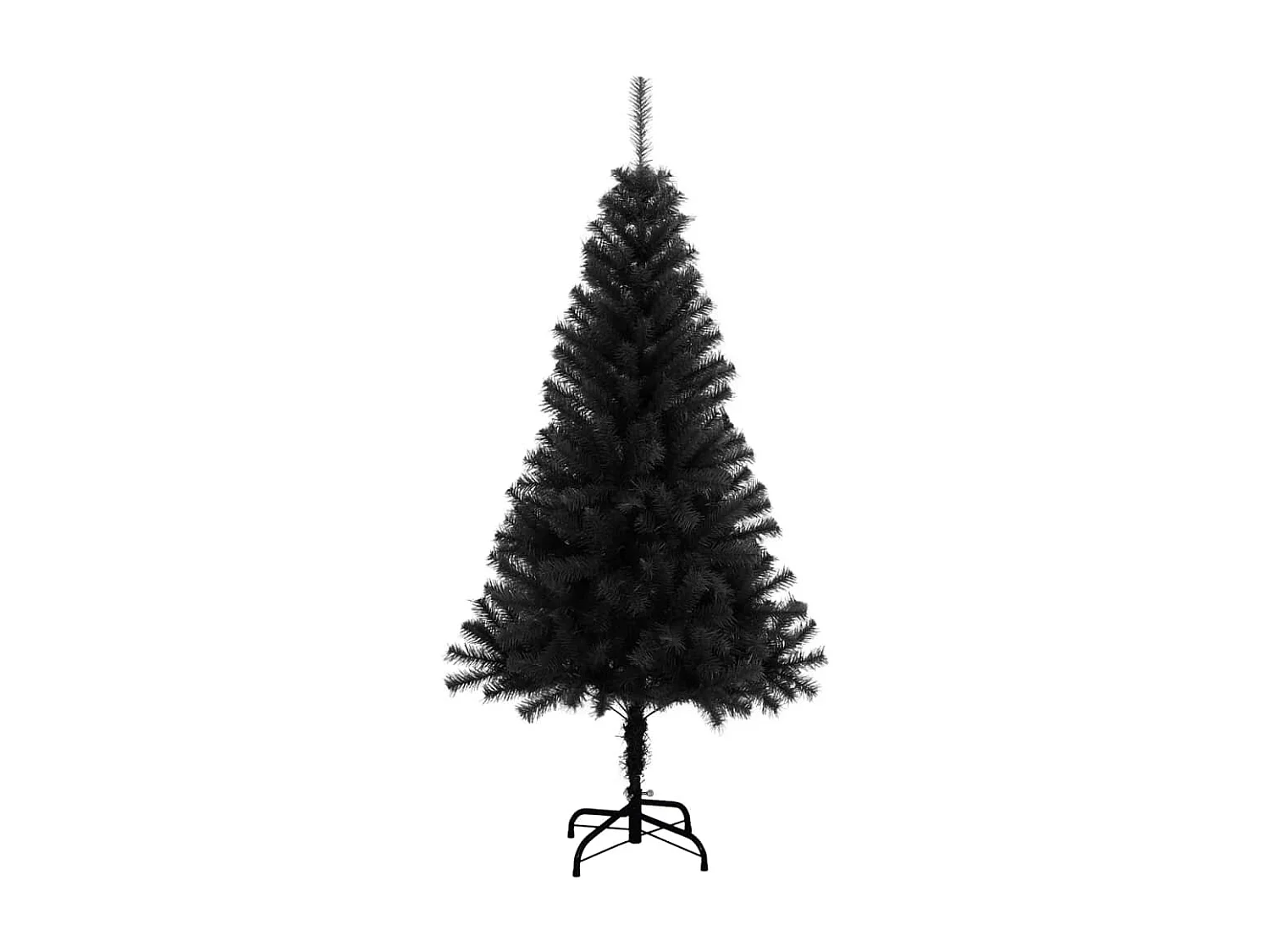Árbol de Navidad artificial con soporte negro 150 cm PVC