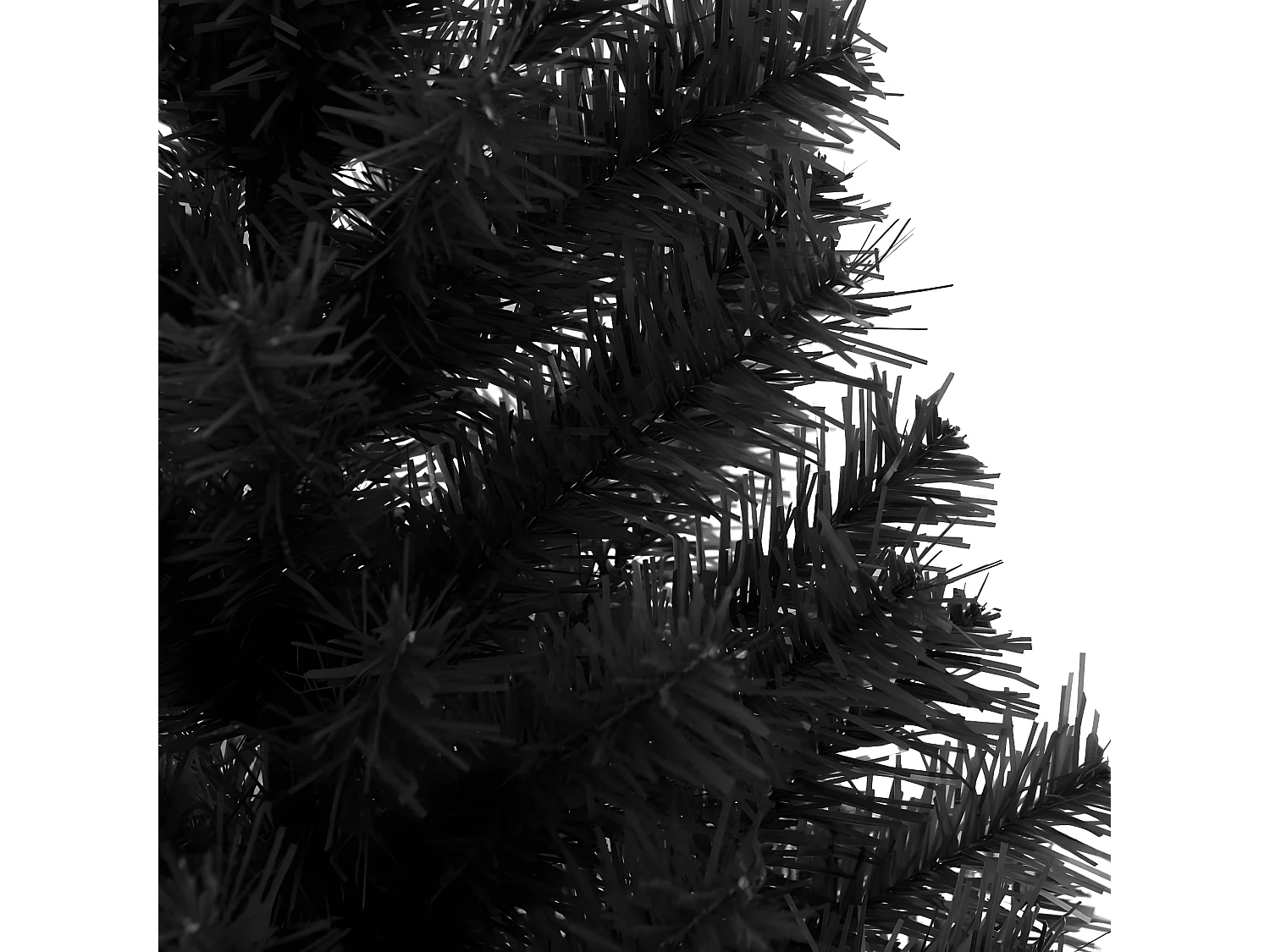 Árbol de Navidad artificial con soporte negro 150 cm PVC