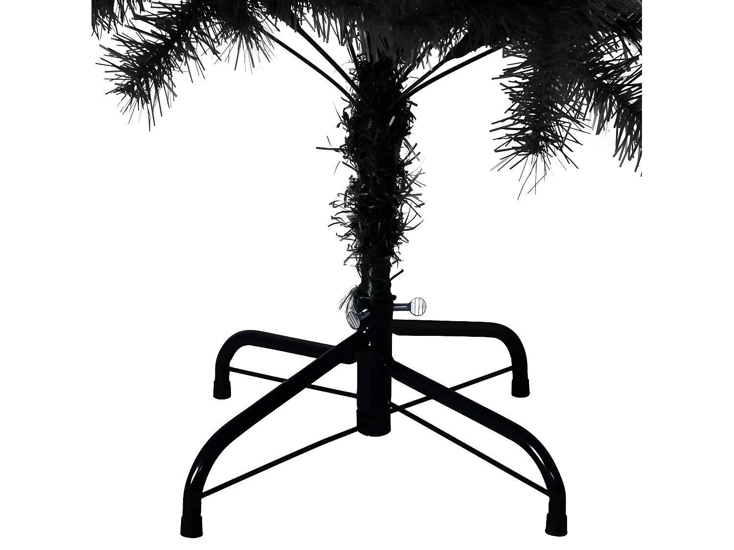 Árbol de Navidad artificial con soporte negro 150 cm PVC