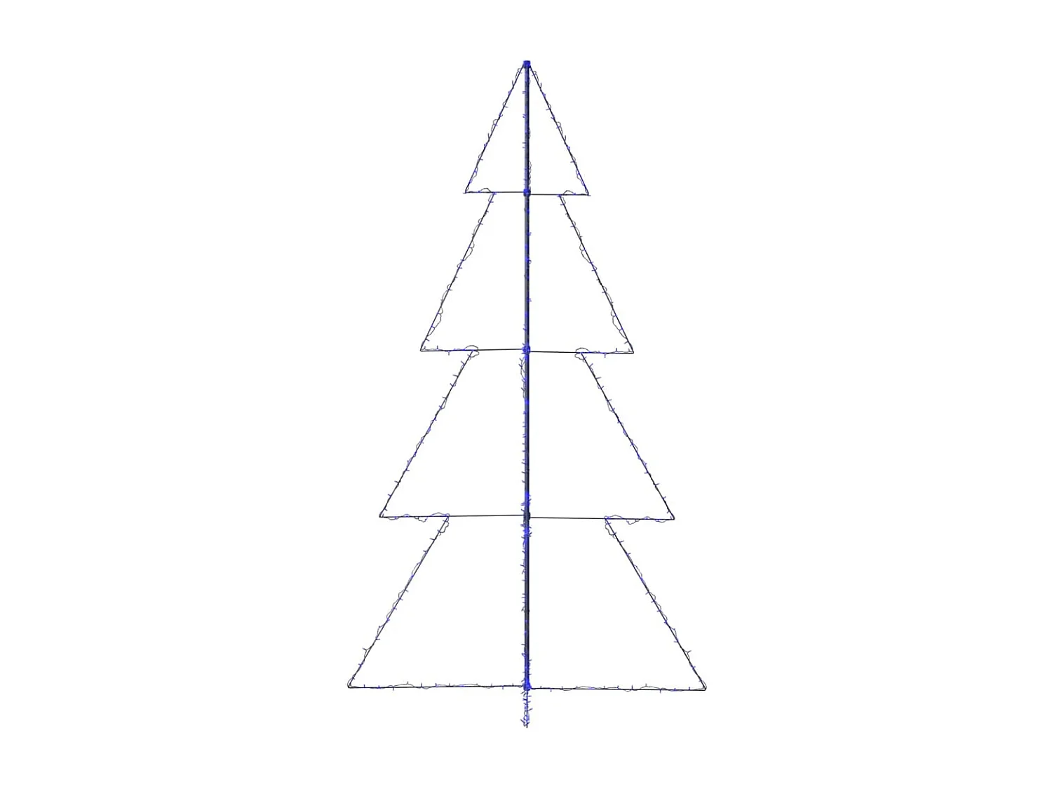 Arbre de No?l c?ne 360 LED d'intérieur/d'extérieur 143x250 cm