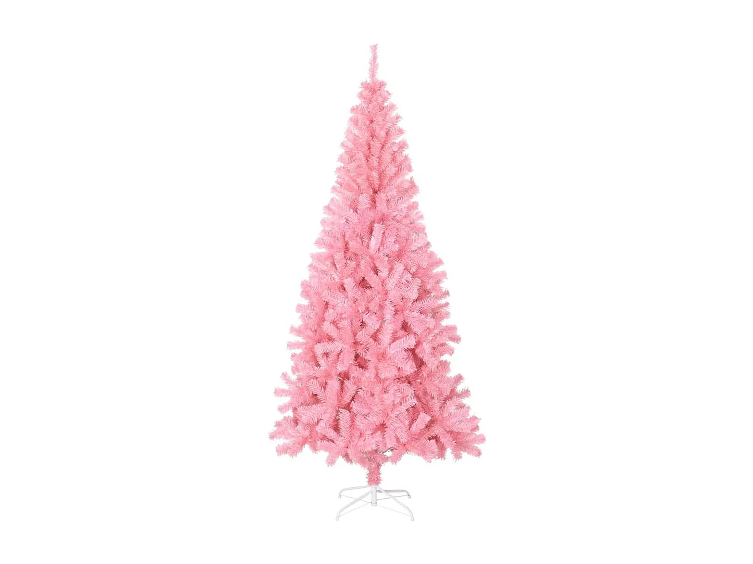 Árbol de Navidad artificial con soporte rosa 210 cm PVC