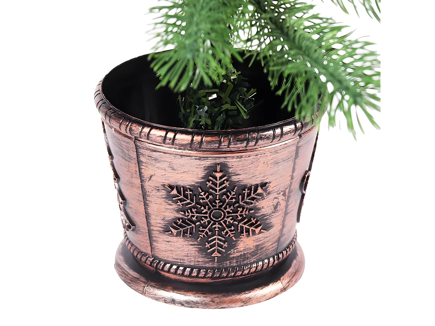 Árvore de Natal artificial pré-iluminada e bolas verdes de 90 cm