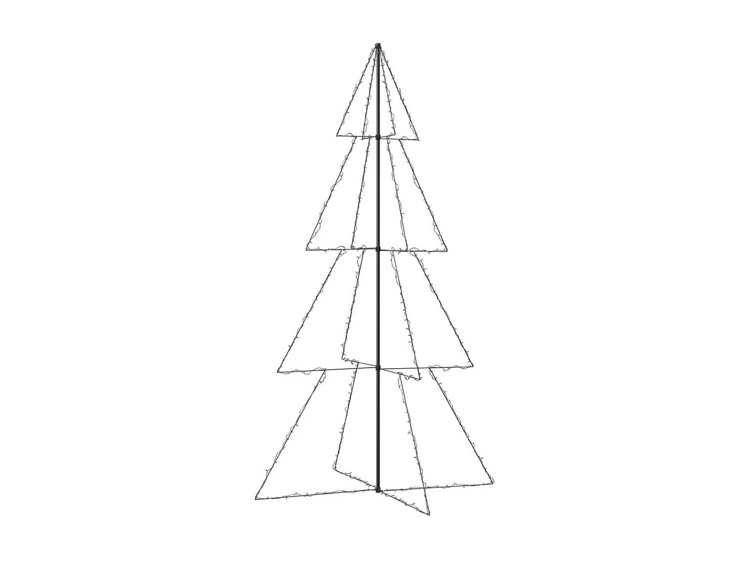 Arbre de No?l c?ne 360 LED d'intérieur/d'extérieur 143x250 cm