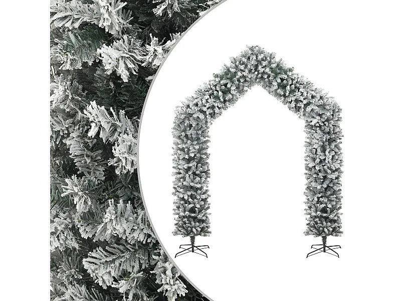 Arco per albero di Natale con fiocchi di neve 270 cm