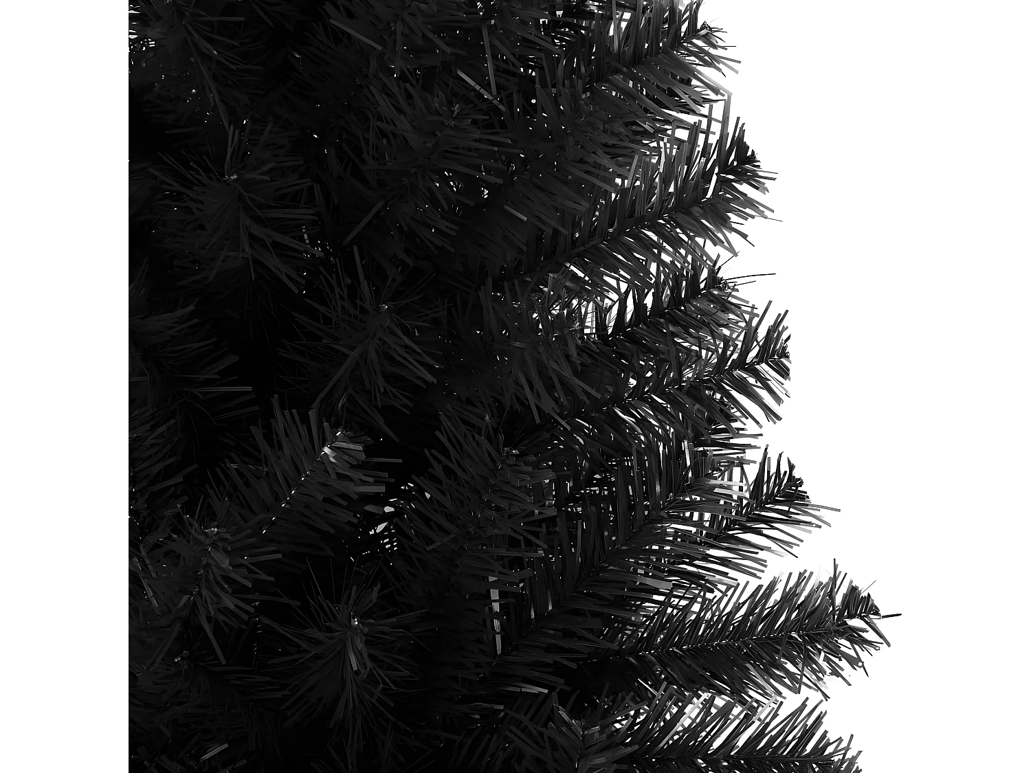 Sapin de No?l artificiel avec support noir 180 cm PVC