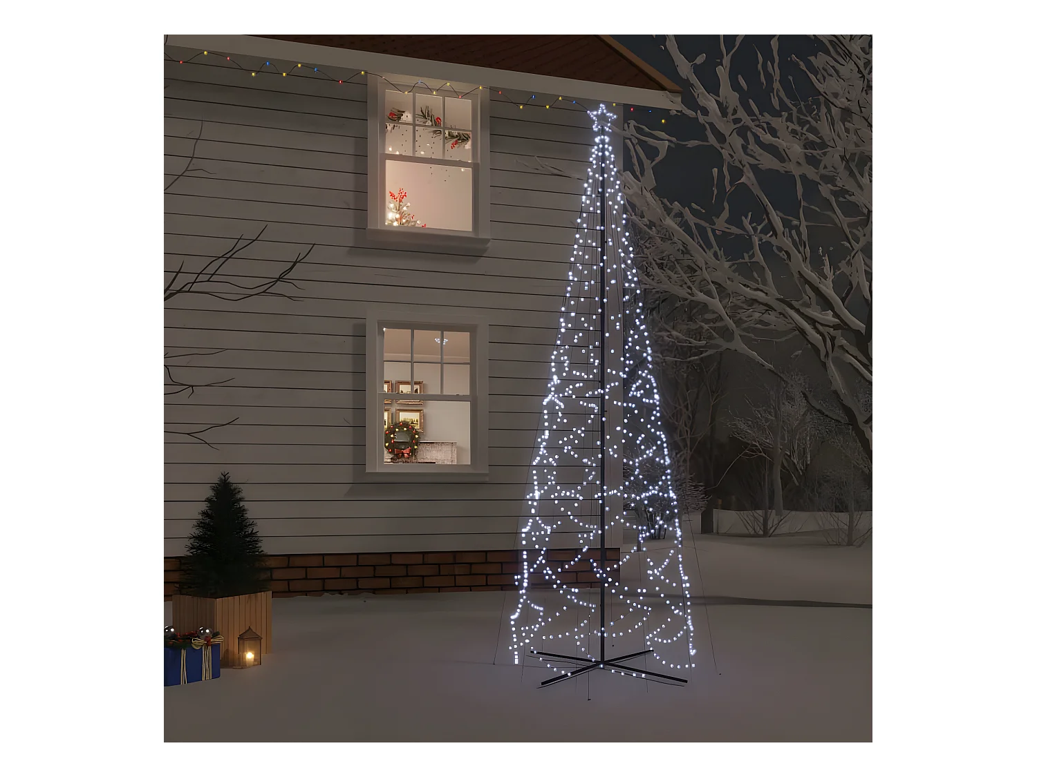 Kerstboom 1400 LED Koud wit 160x500 cm