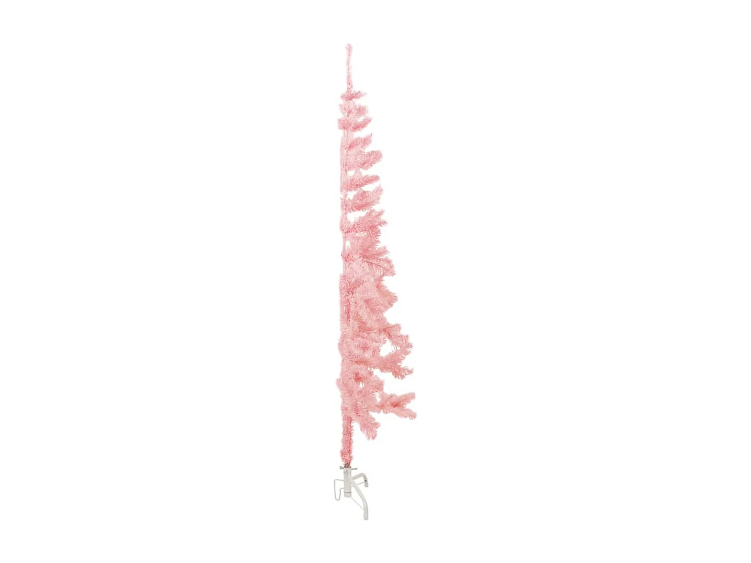 Albero di Natale artificiale mezzo sottile con supporto Rosa 150 cm