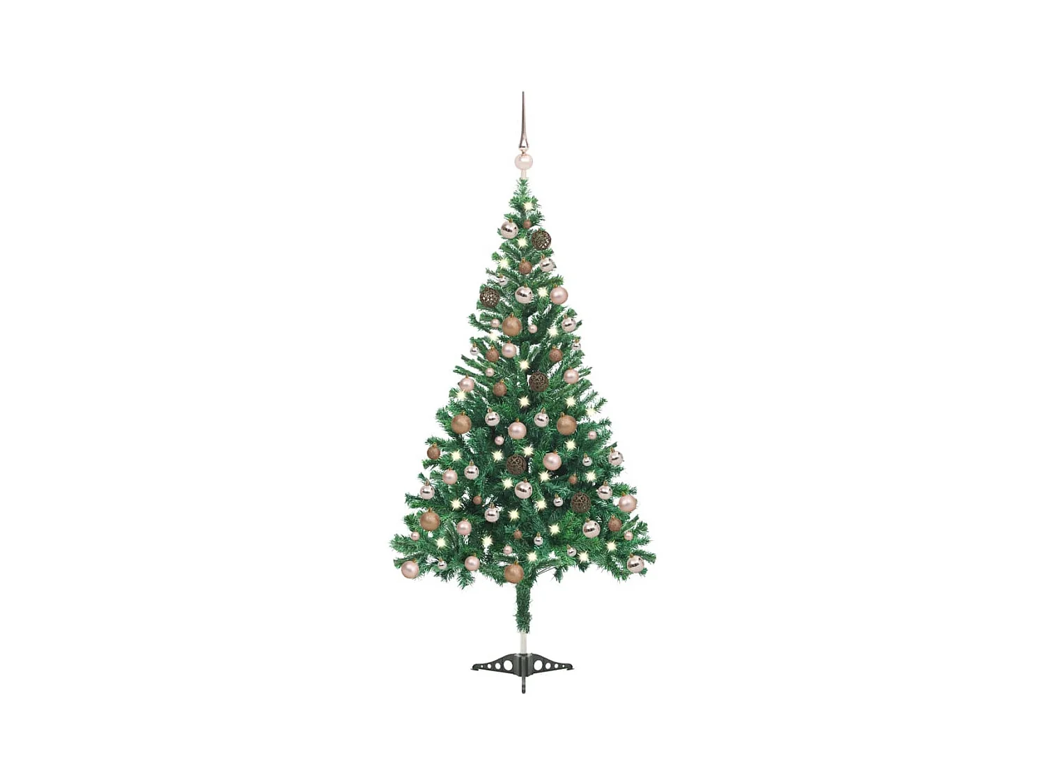 Albero di Natale artificiale/palline preilluminato 180 cm 564 rami