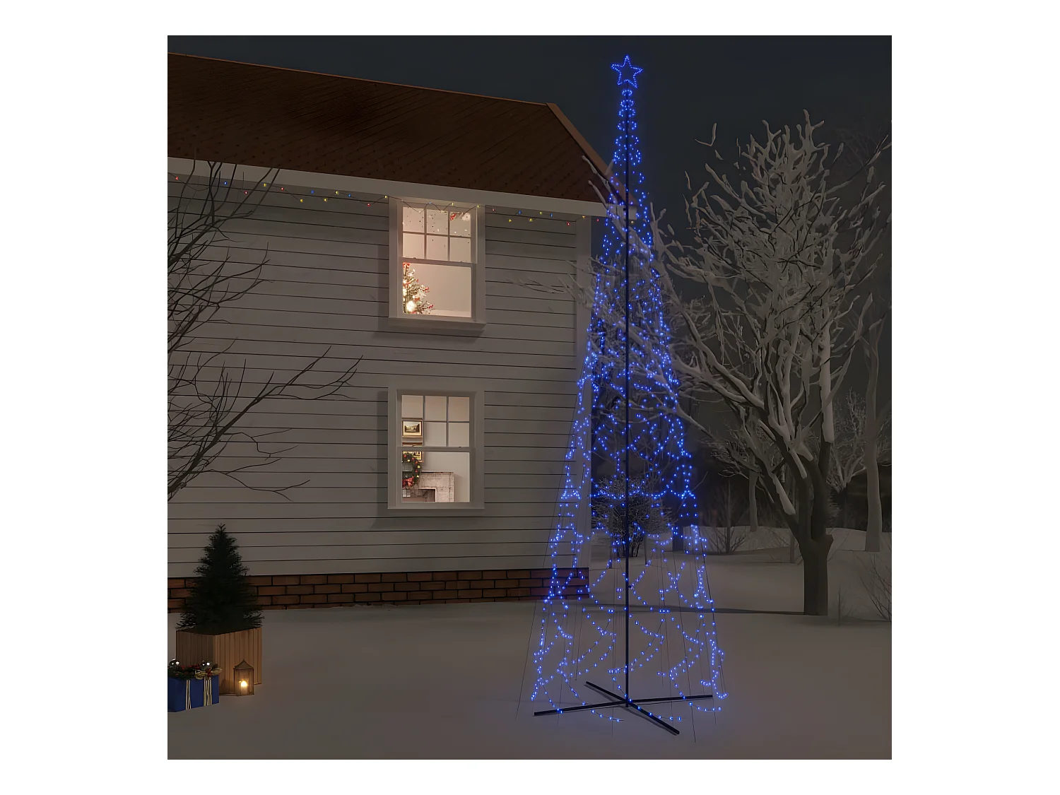 Kerstboom 3000 Blauwe LED's 230x800 cm