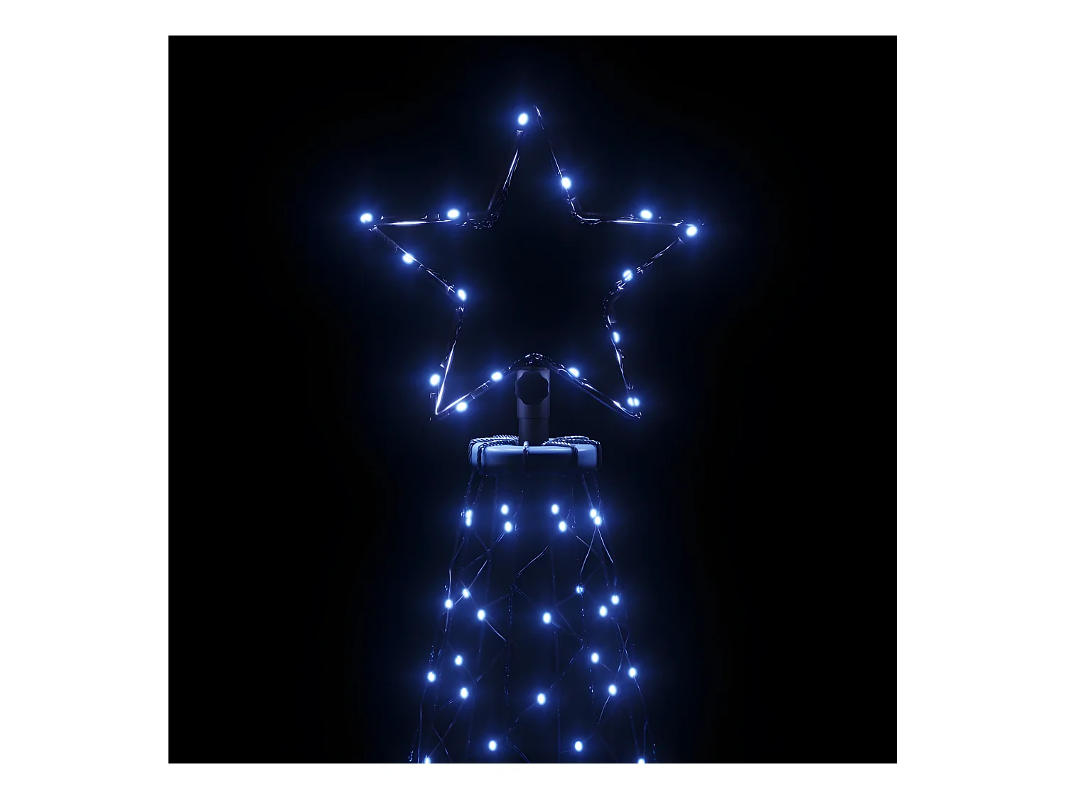 Kerstboom met paal 3000 Blauwe LED's 800 cm