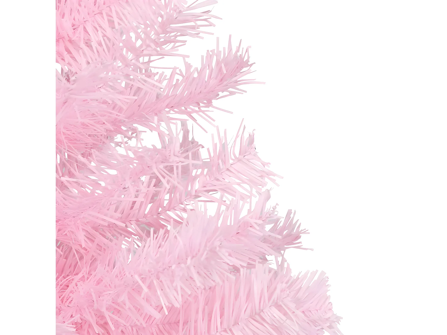 Árbol de Navidad artificial preiluminado y bolas rosas 240 cm PVC