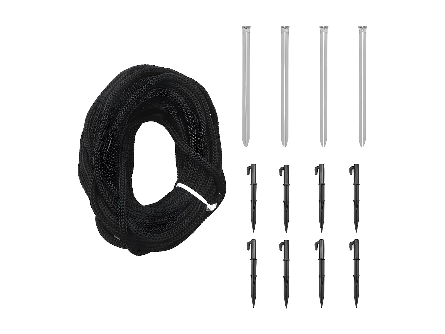 Albero di Natale con palo in metallo 1400 LED bianco freddo 5m