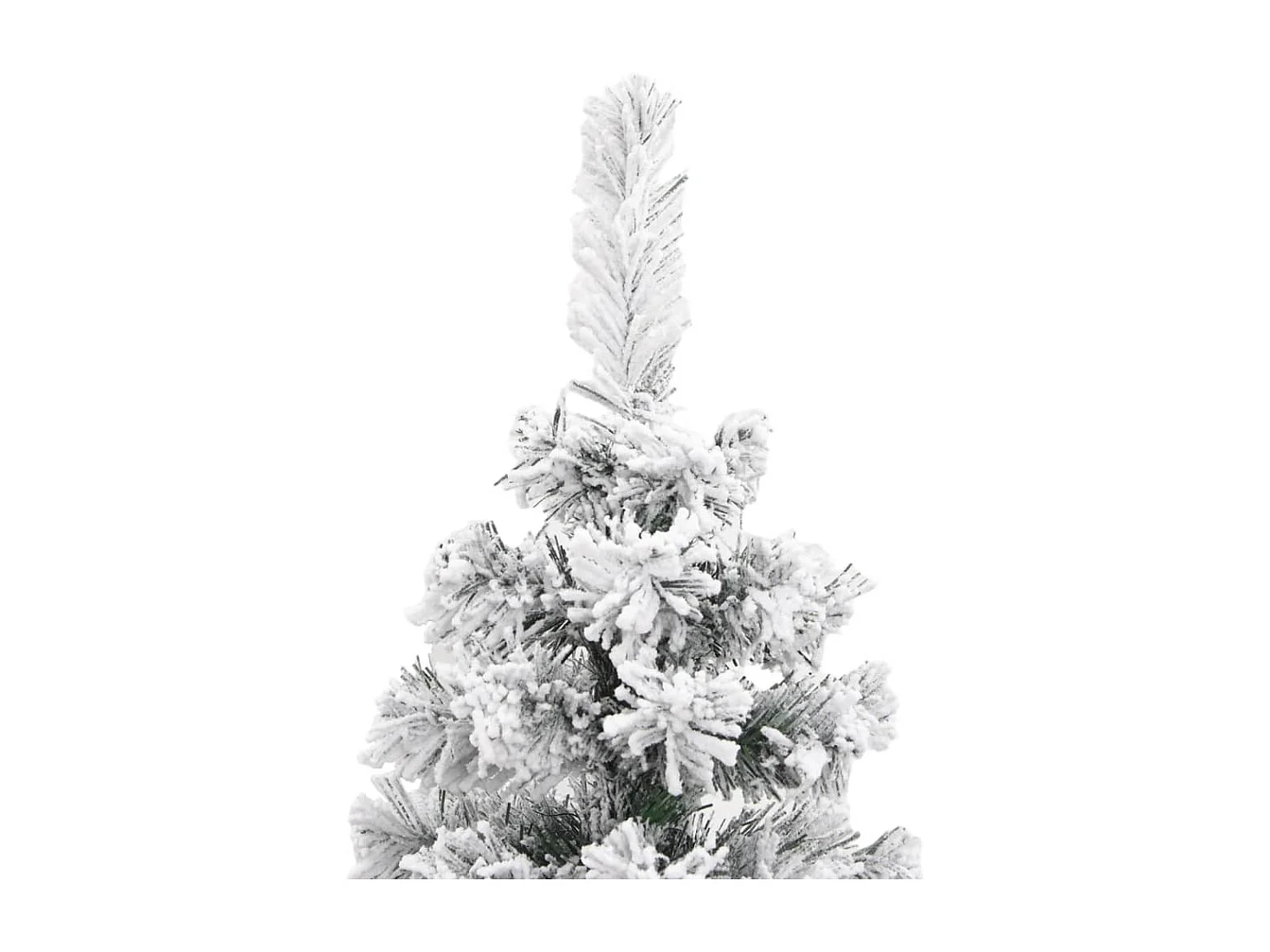 Albero di Natale artificiale sottile fiocco di neve verde 180 cm in PVC