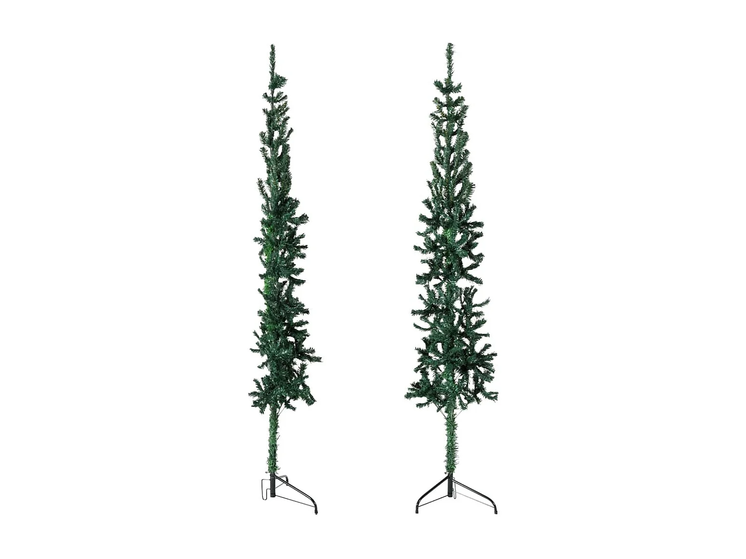 Albero di Natale artificiale mezzo sottile con supporto Verde 240 cm