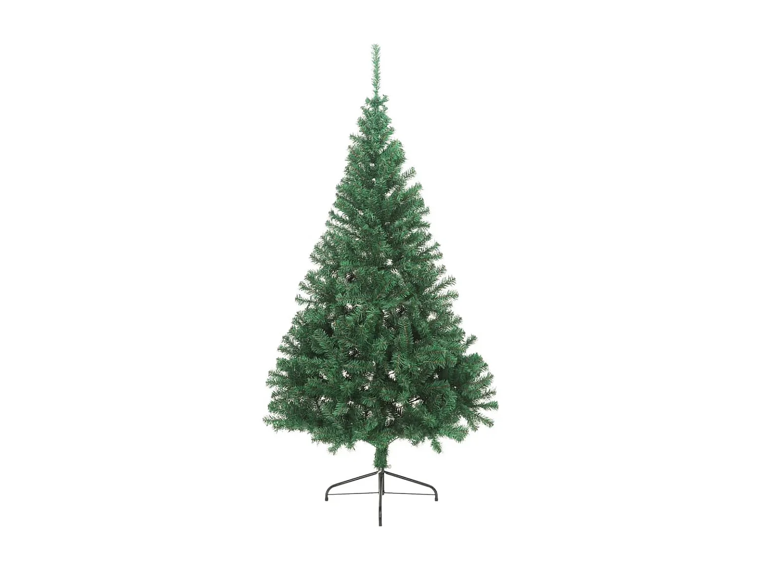 Meia árvore de Natal artificial com suporte verde 180 cm PVC