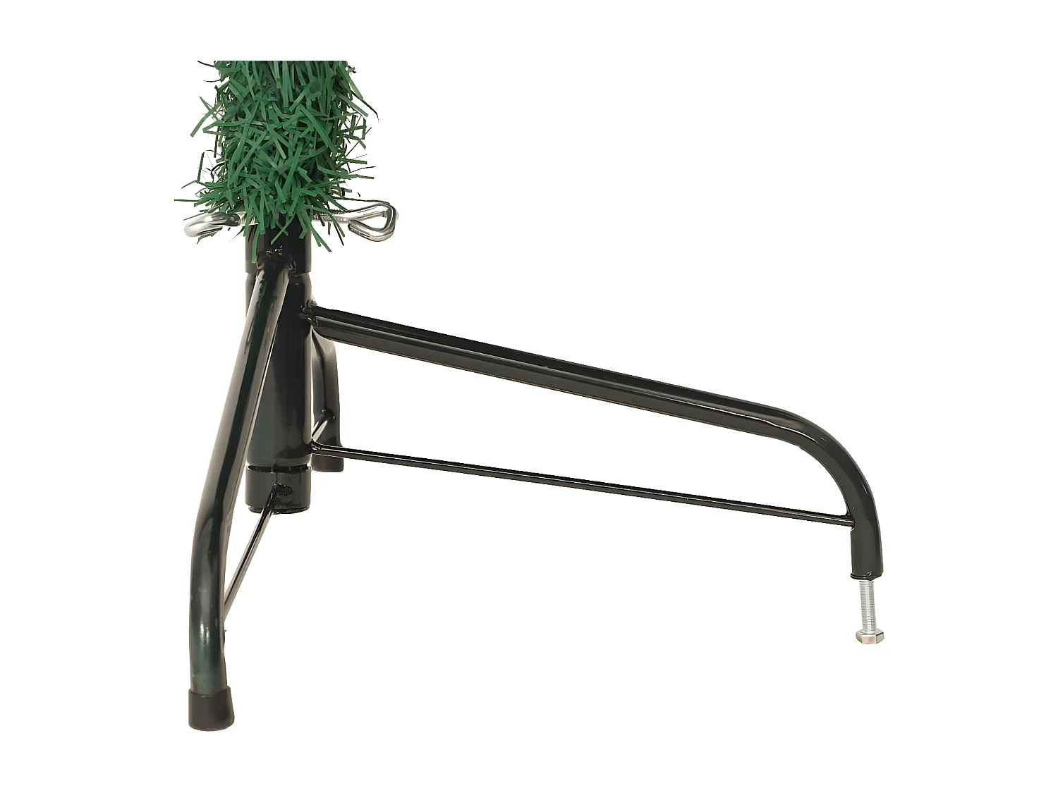 Meia árvore de Natal artificial com suporte verde 180 cm PVC