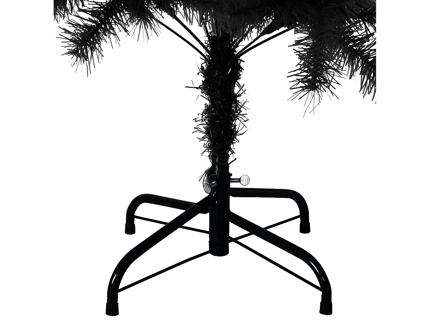 Sapin de No?l artificiel avec support noir 120 cm PVC