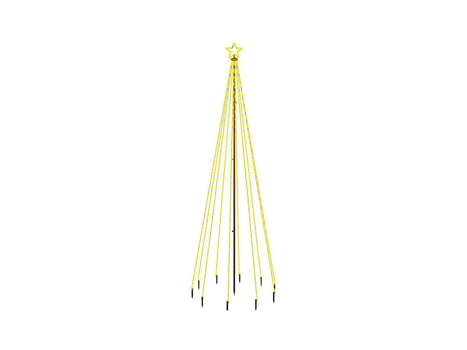 Weihnachtsbaum mit Stab Warmweiß 310 LED 300 cm