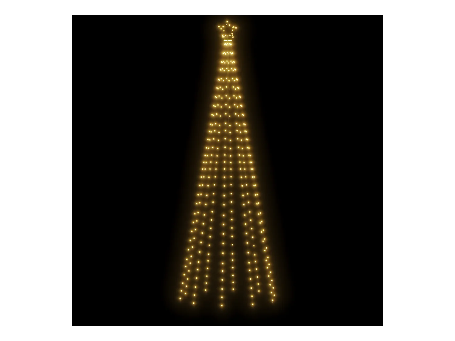 Weihnachtsbaum mit Stab Warmweiß 310 LED 300 cm