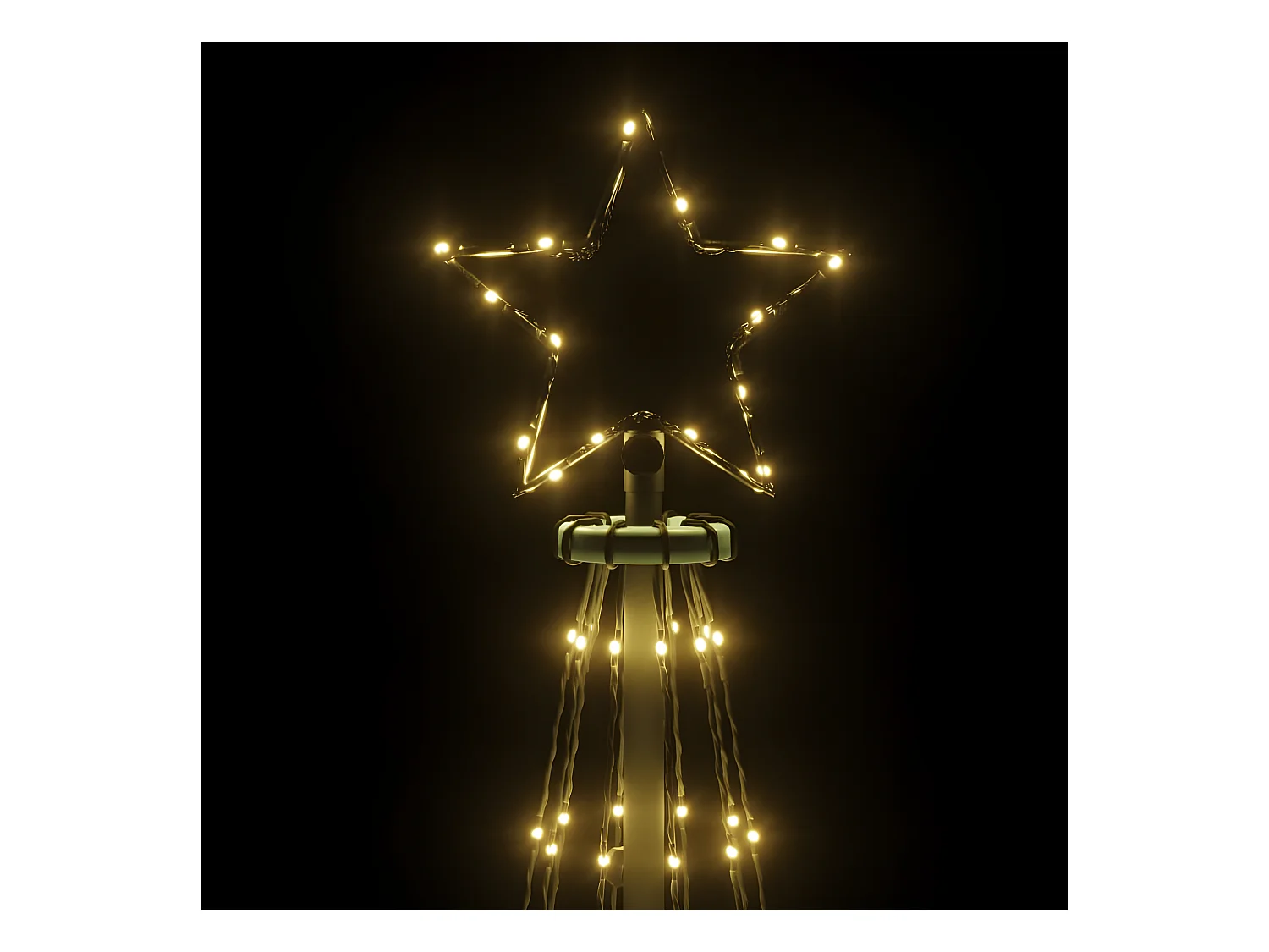 Weihnachtsbaum mit Stab Warmweiß 310 LED 300 cm