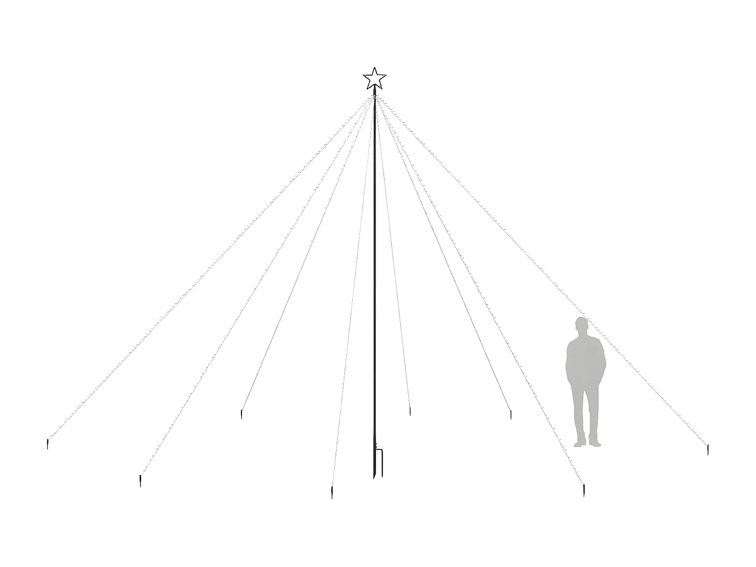 Lumières d'arbre de No?l Int/Extérieur 800 LED colorées 5 m