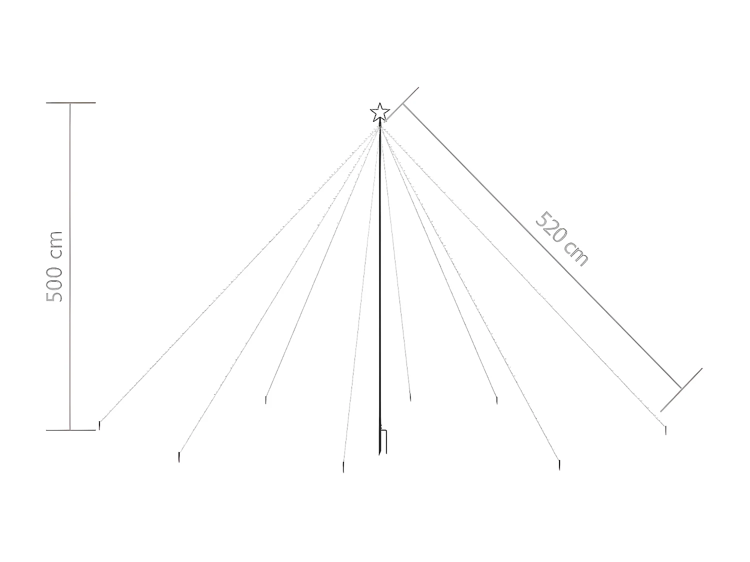 Lumières d'arbre de No?l Int/Extérieur 800 LED colorées 5 m
