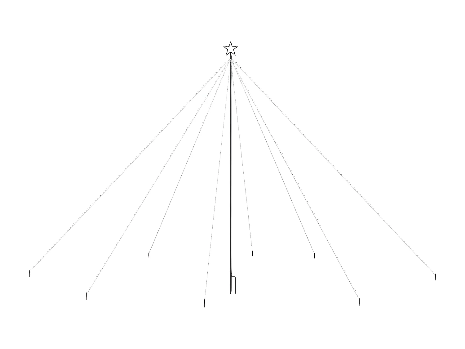 Lumières d'arbre de No?l Int/Extérieur 800 LED colorées 5 m