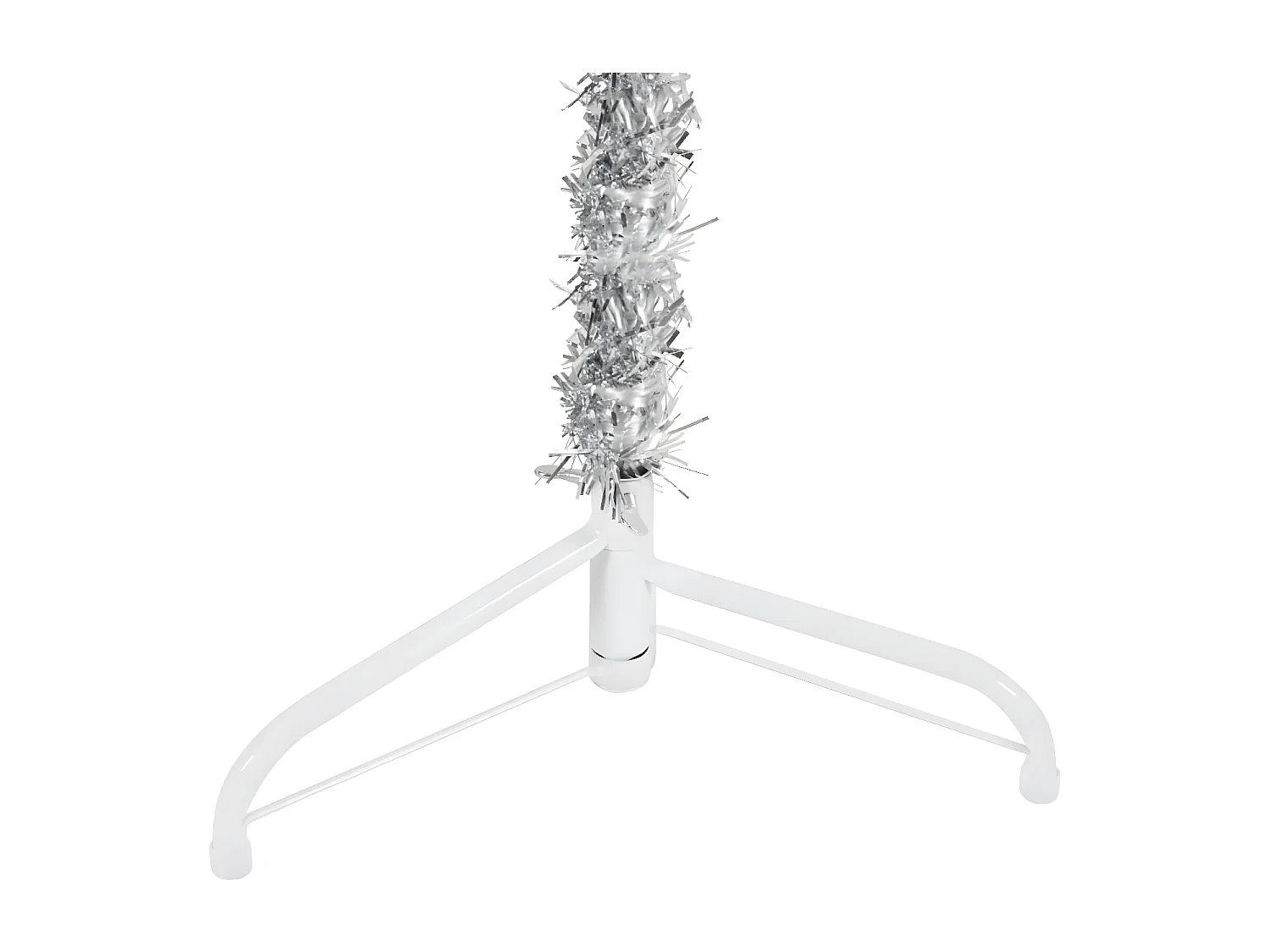 Albero di Natale artificiale mezzo sottile con supporto in argento 240 cm