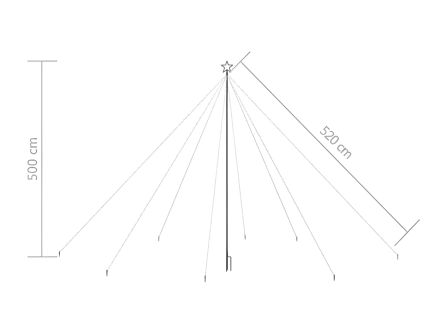 Lumières d'arbre de No?l Int/Extérieur 800 LED blanc froid 5 m