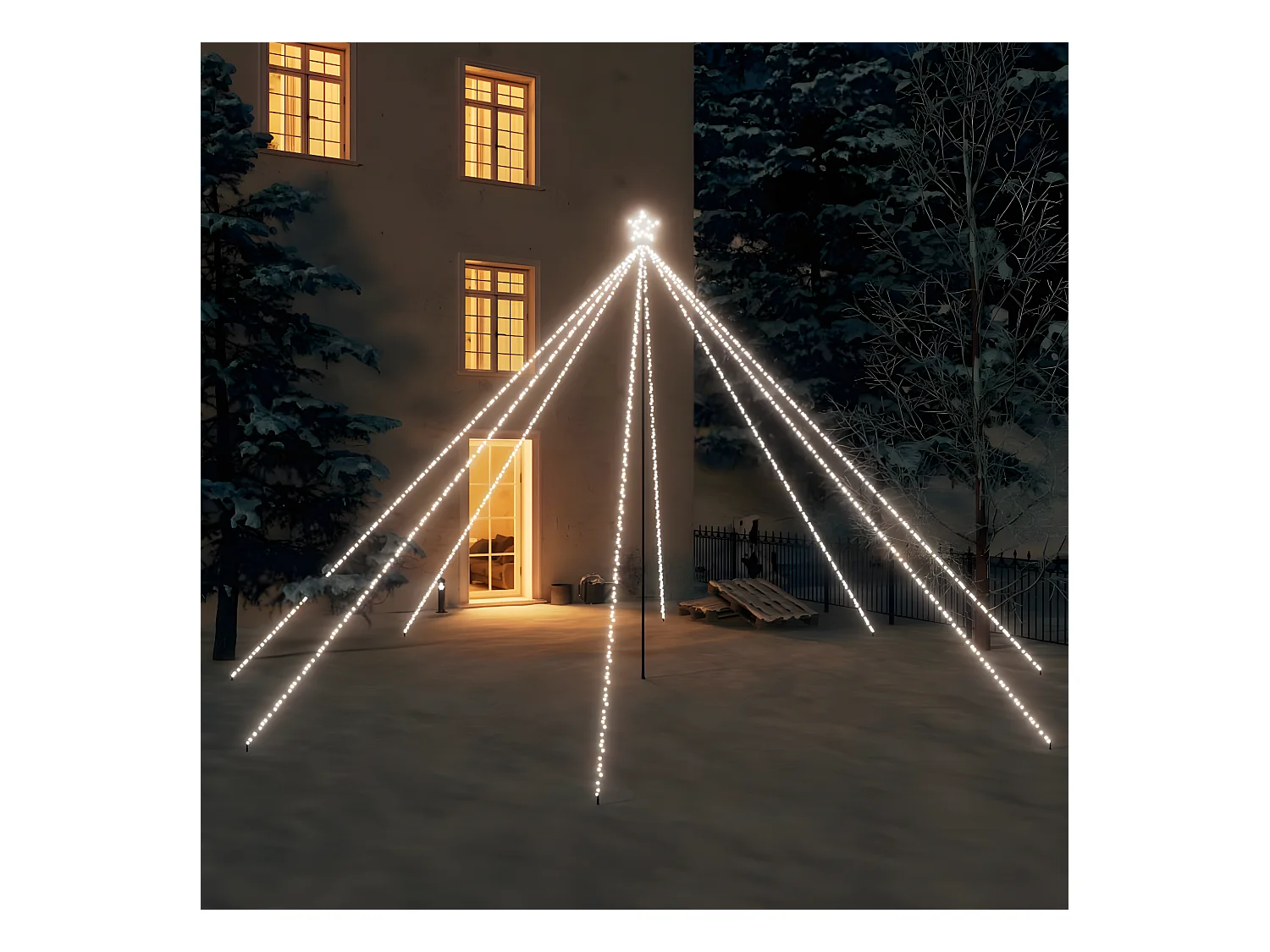 Kerstboomverlichting Binnen/Buiten 800 LED koel wit 5 m