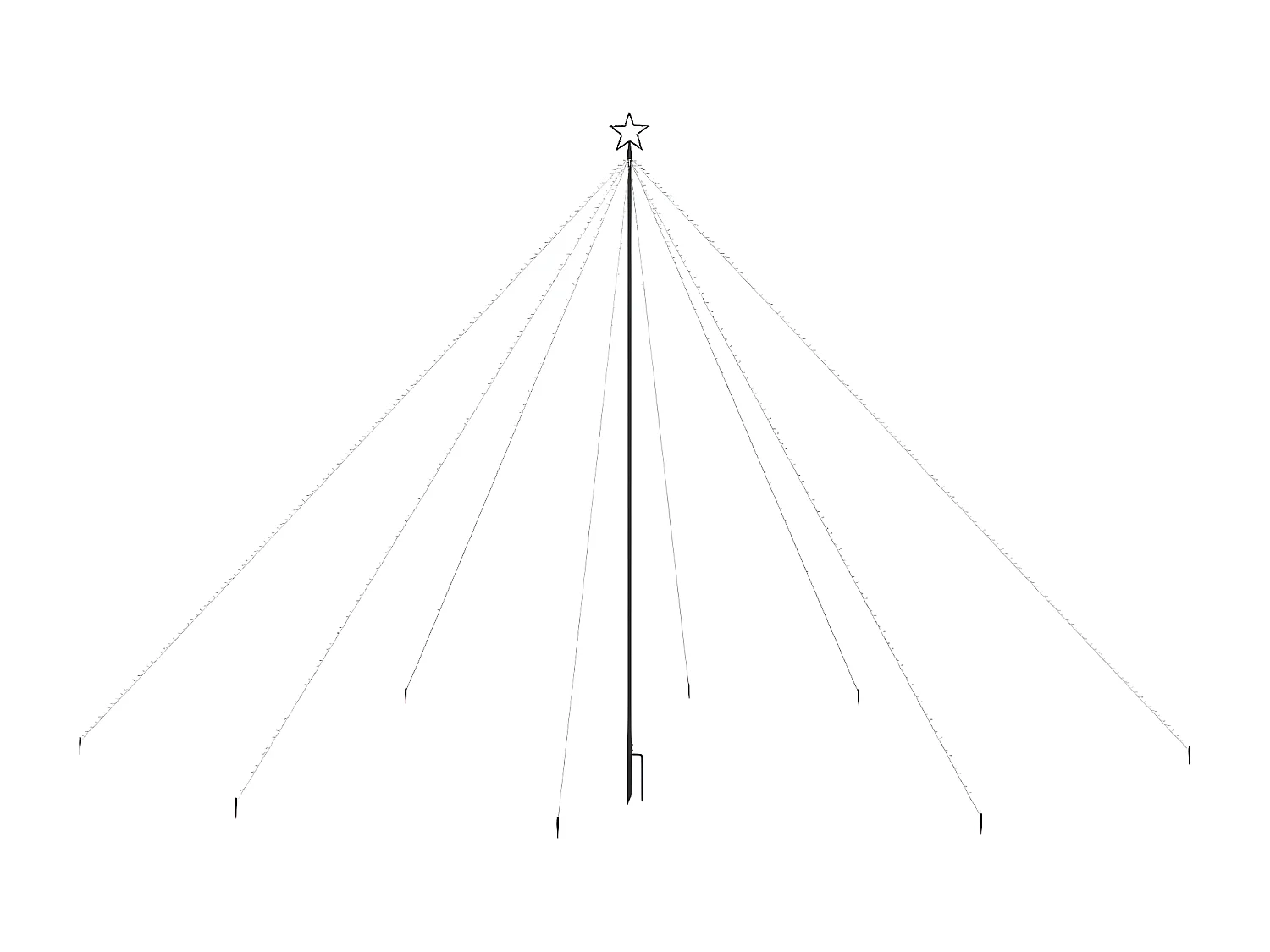 Weihnachtsbaumbeleuchtung Innen/Außen 800 LED kaltweiß 5 m