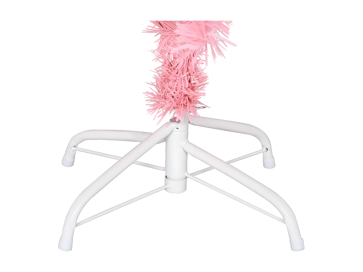 Albero di Natale artificiale con supporto rosa 120 cm in PVC