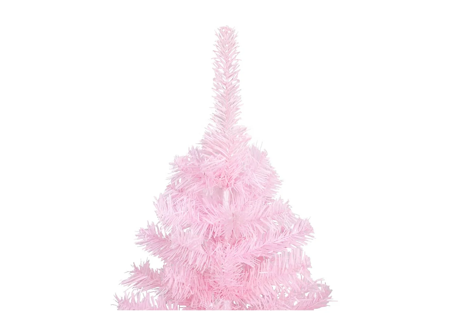 Albero di Natale artificiale preilluminato e palline rosa 150 cm PVC
