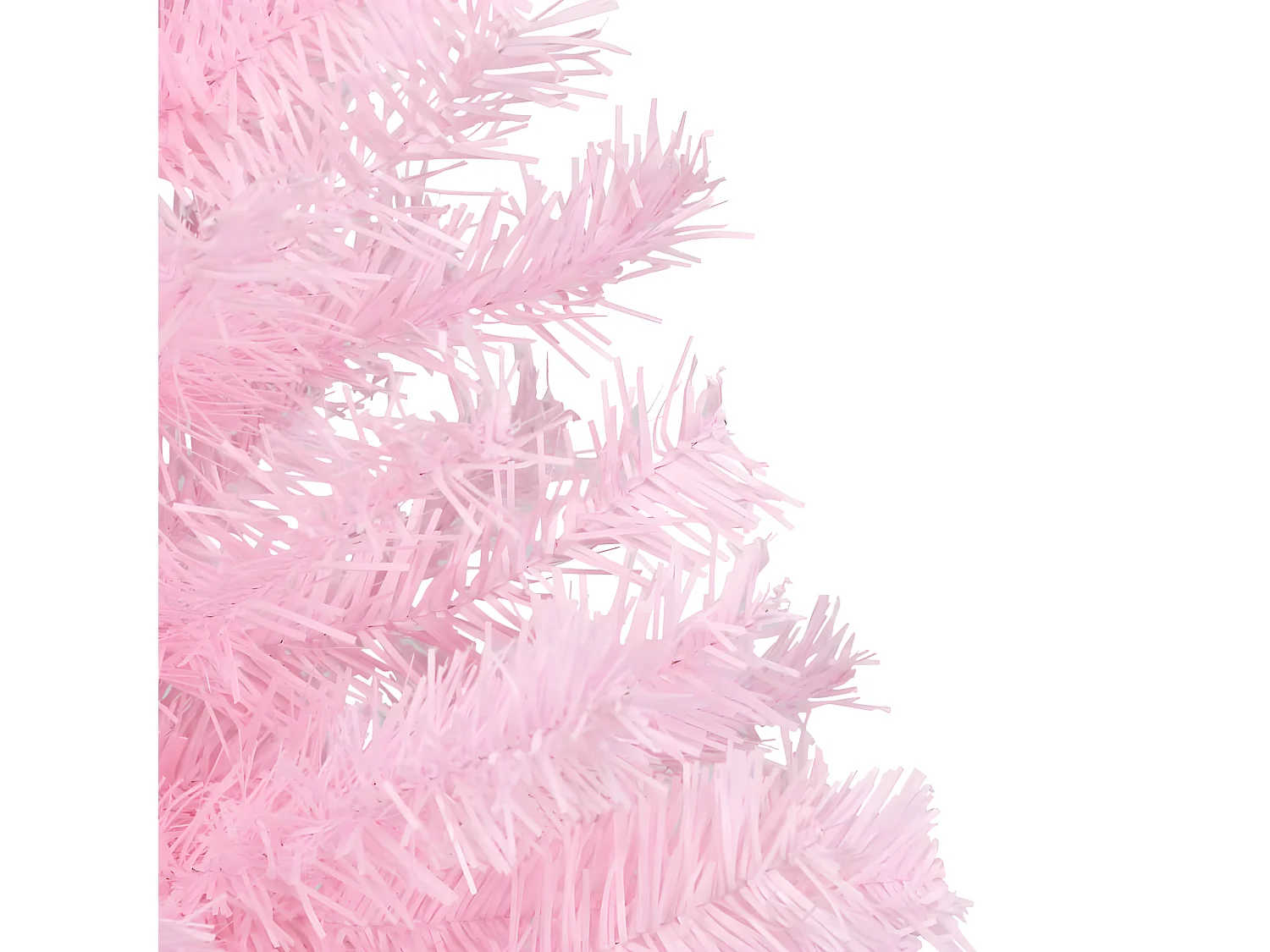 Albero di Natale artificiale preilluminato e palline rosa 150 cm PVC