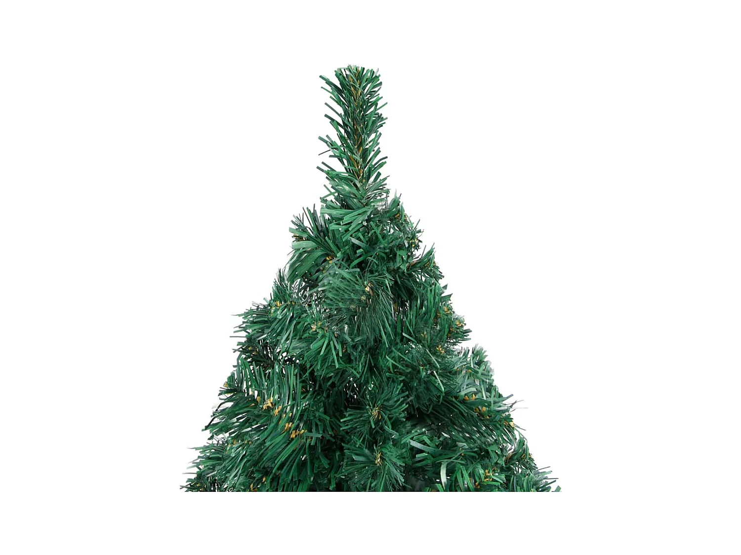 Árbol de Navidad artificial preiluminado y bolas verdes 120 cm PVC