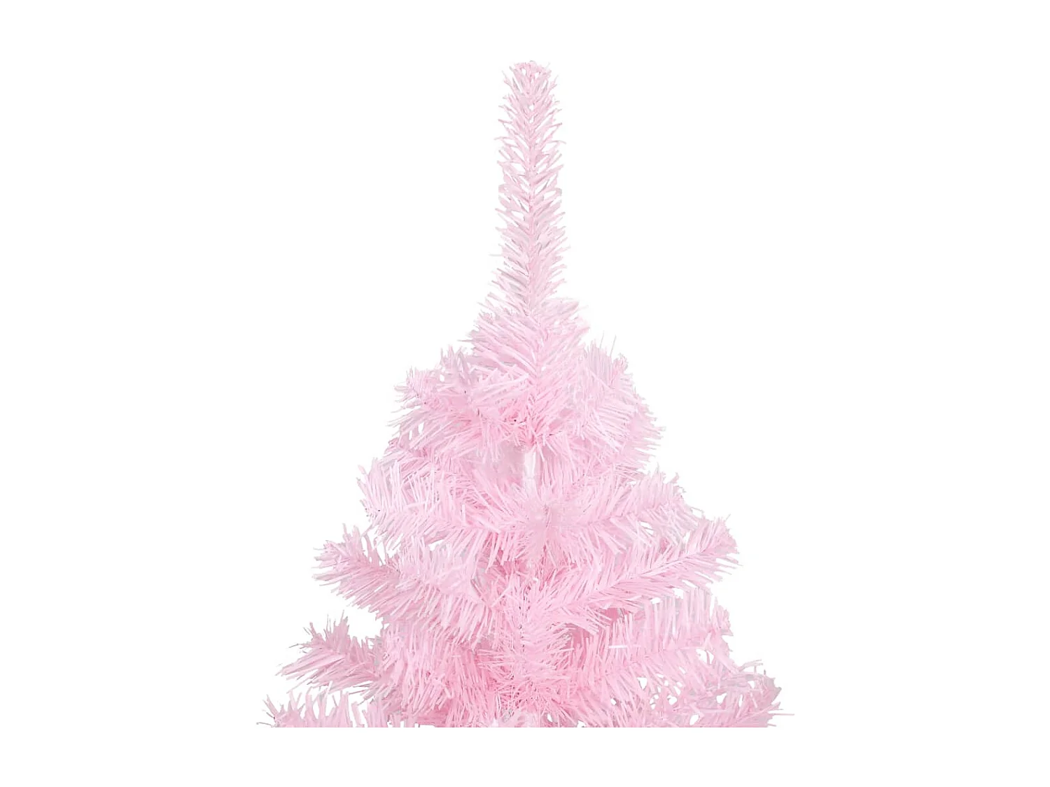 Albero di Natale artificiale preilluminato e palline rosa 120 cm in PVC