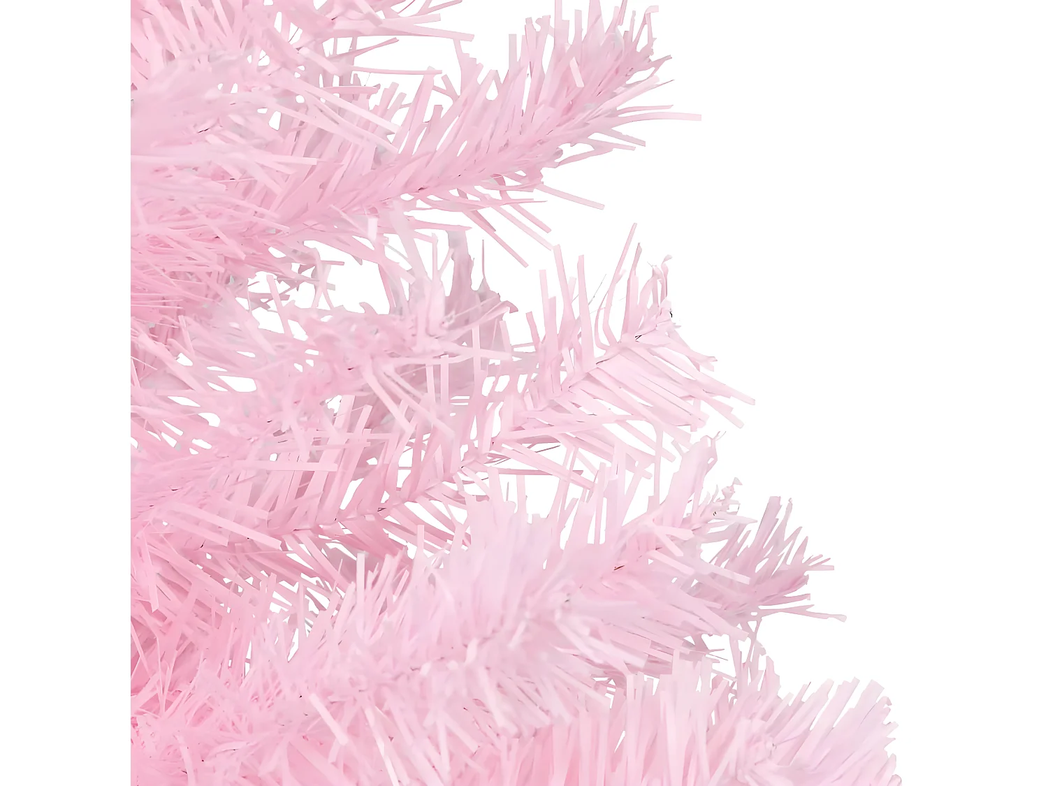 Albero di Natale artificiale preilluminato e palline rosa 120 cm in PVC