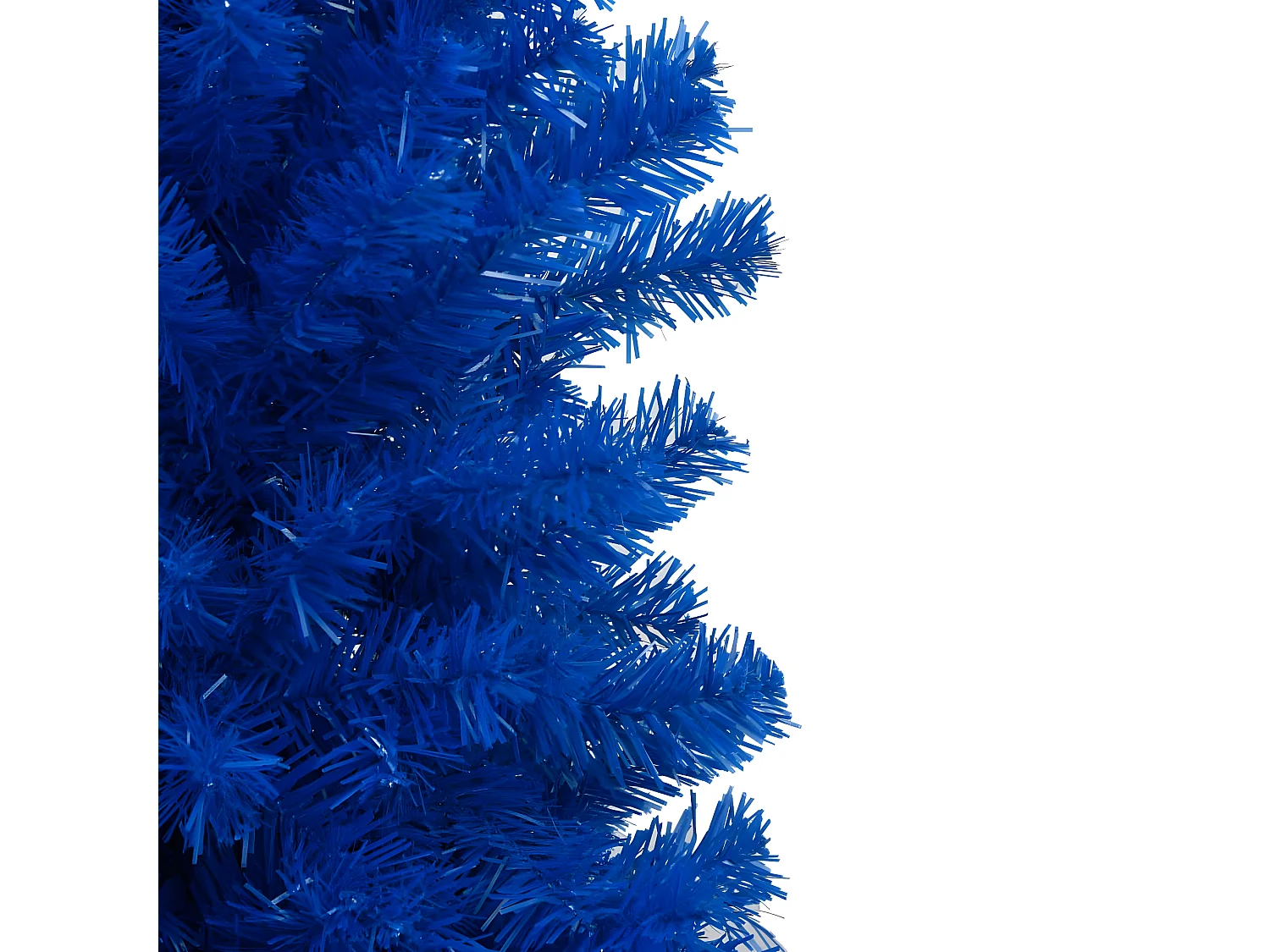 Arbre de No?l artificiel pré-éclairé et boules bleu 210 cm PVC